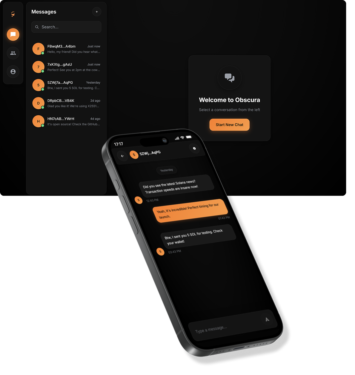 Obscura App Interface